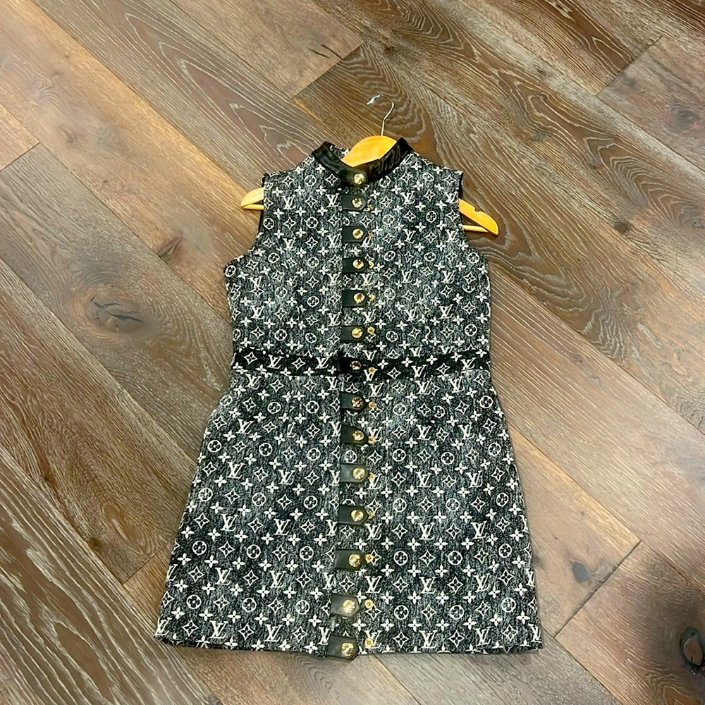 Louis Vuitton | Short Monogram Casual Style A-line Sleeveless Cotton